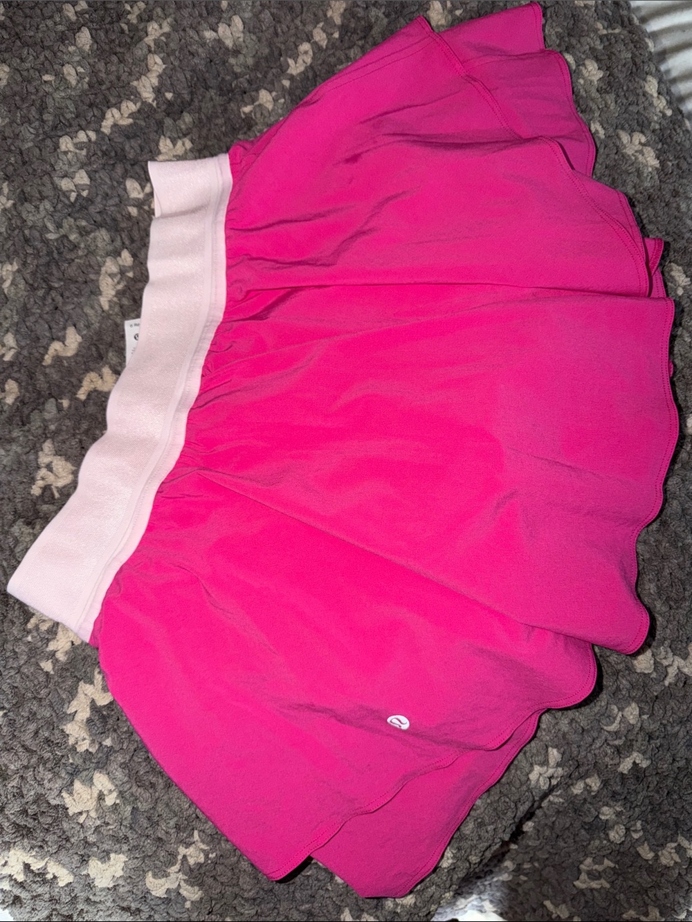 lululemon athletica Hot Pink Tiered Skater Skirt with Light Pink Waistband